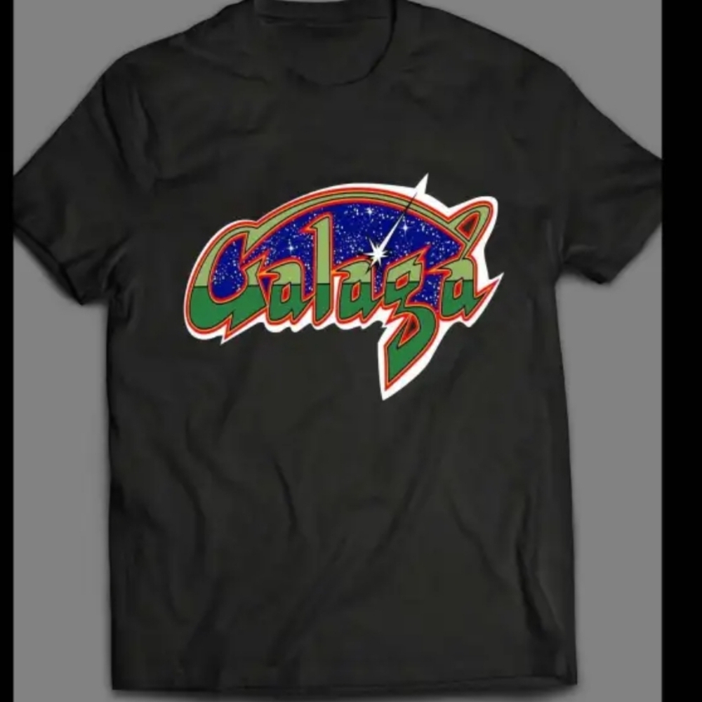 Galaga Black Graphic T-Shirt Mens Size Large